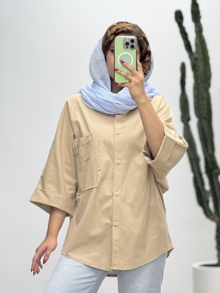 شومیز لینن جیب پاگن