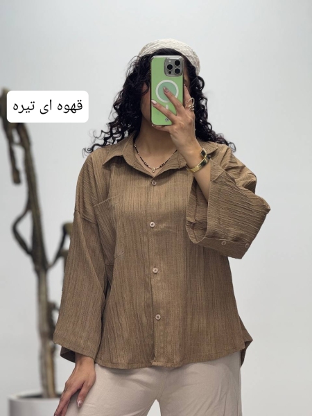 شومیز آستین دکمه کراش