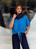 شومیز آستین کوتاه گره ای