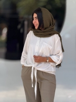 شومیز گره ای صوفیا سفید