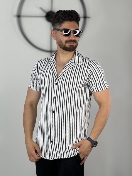 پیراهن مراکشی راهدار مشکی سفید