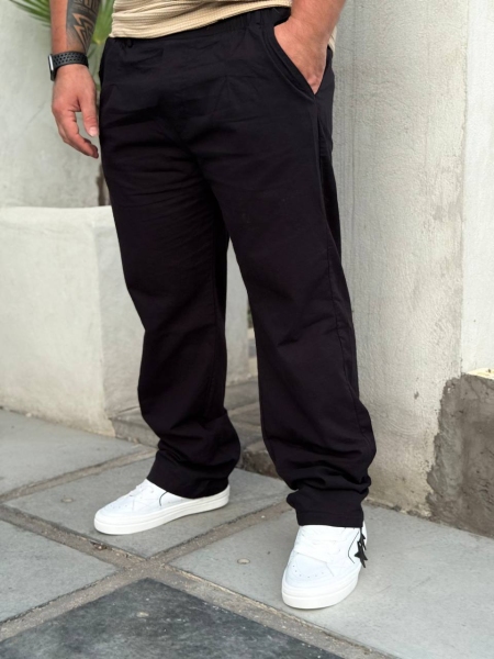 شلوار پارچه ای لنین مشکی