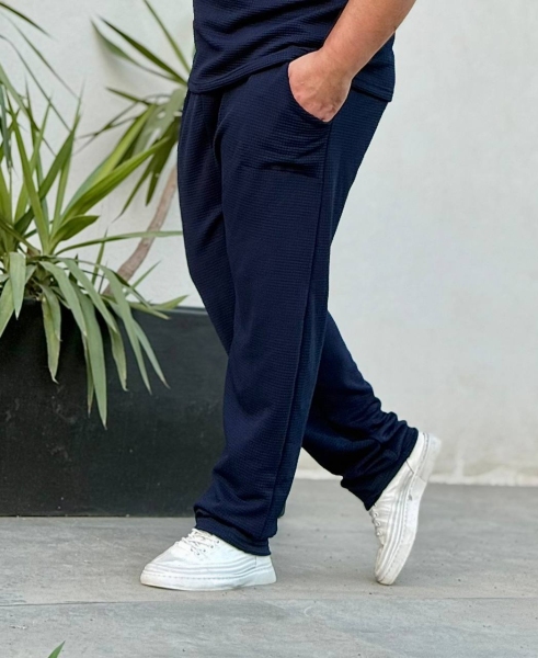 شلوار اسلش ساده مراکشی سرمه ای