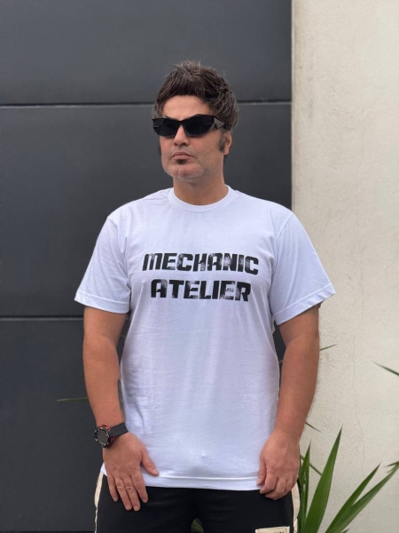 تیشرت آستین کوتاه MECHANIC ATELIER سفید