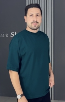 تیشرت نخ پنبه قواره لش باکسی سبز