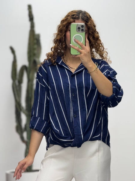 شومیز پشت بلند راه راه