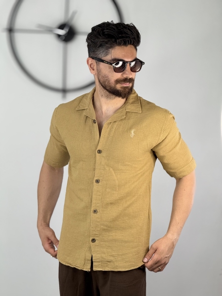 پیراهن کنفی نسکافه ایی