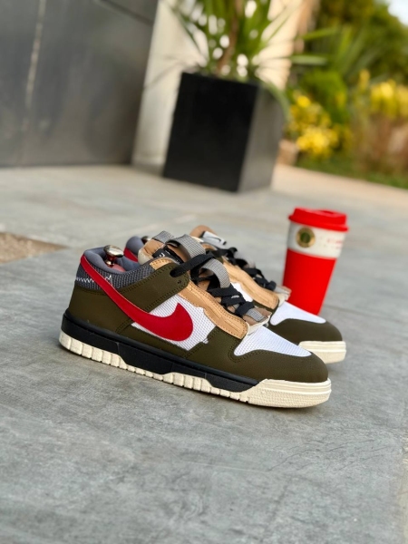 کتونی اسپرت NIKE SB سفید مشکی زیتونی