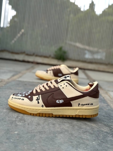 کتونی اسپرت Chrome heart کرم قهوه ای