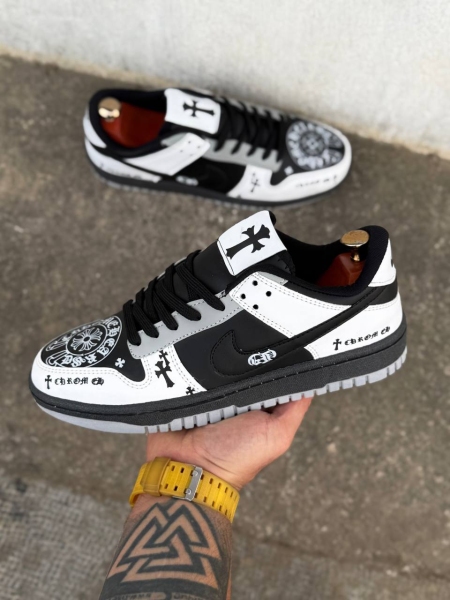 کتونی اسپرت Chrome heart مشکی سفید