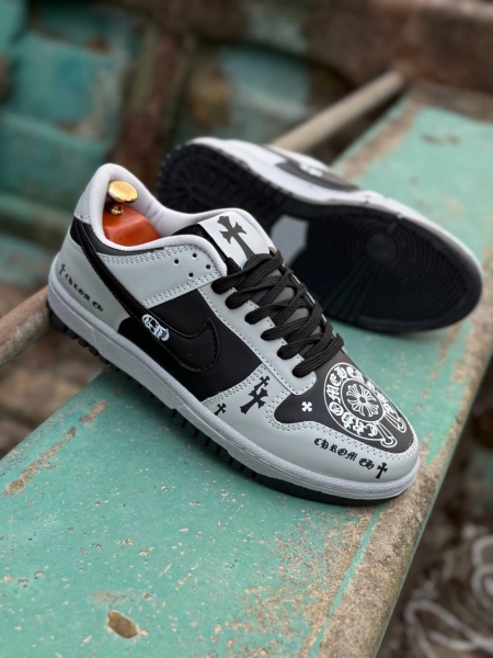 کتونی اسپرت Chrome heart طوسی مشکی