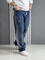 شلوار جین بگ آبی ( قد 110سانت )