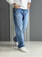 شلوار جین بگ آبی ( قد 110 سانت )