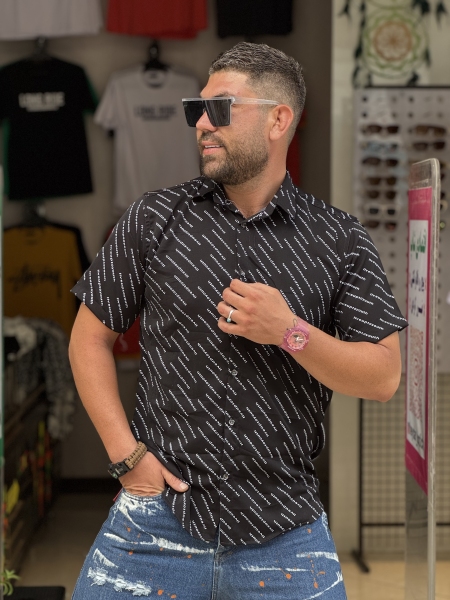 پیراهن بسیار خنک پیراهن پارچه لخت پیراهن طرح هاوایی