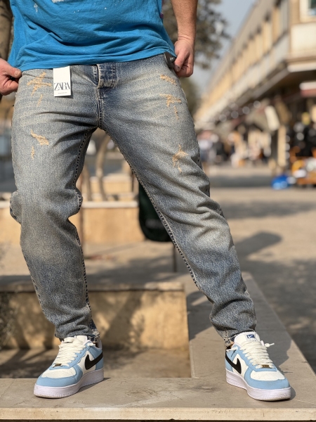 (شلوار جین پارچه پنبه پر درجه یک) پوشاک با کیفیت