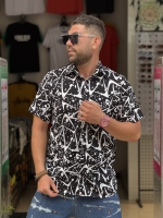 پیراهن بسیار خنک پیراهن پارچه لخت پیراهن طرح هاوایی