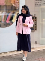 کت دکمه چوبی رنگی