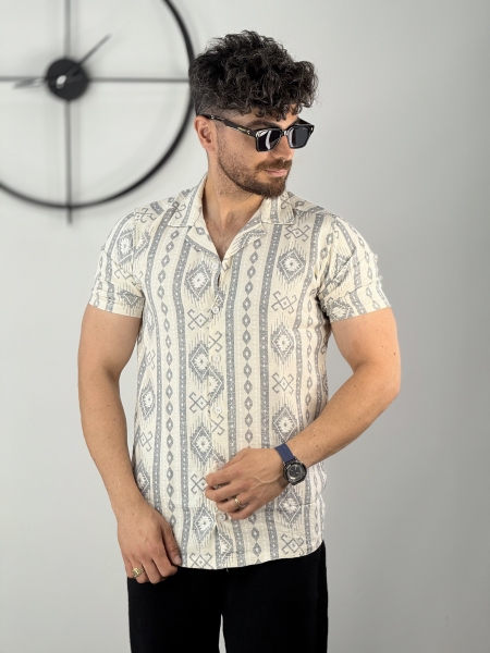 پیراهن لنین طرحدار کد 11