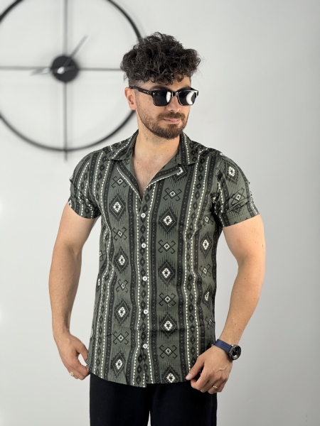 پیراهن لنین طرحدار کد 12