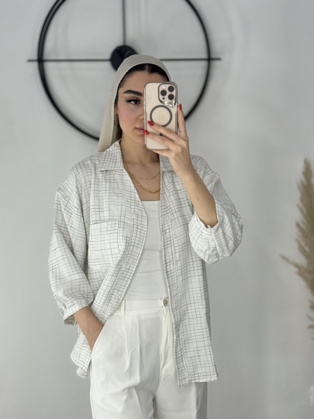 شومیز زنانه سفید کد50