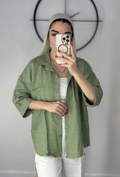 شومیز زنانه سبز کد 40