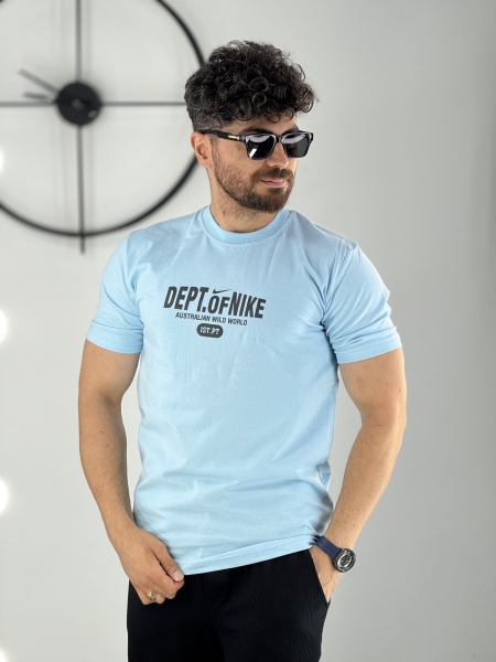 تیشرت اندامی نایک آبی آسمانی