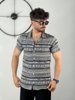 پیراهن لنین طرح دار کد 10