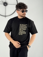 تیشرت 2نخ چاپی مشکی