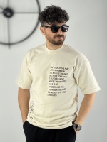 تیشرت 2نخ چاپی کرم روشن