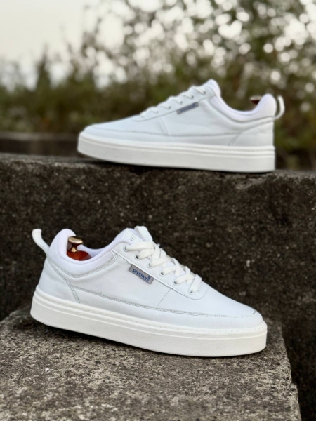 کتونی اسپرت سایز بزرگ SKECHERS سفید تمام