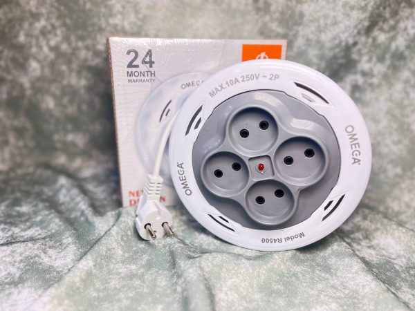 چند راهی 4 خانه برق امگا R4500 با کابل 5 متری