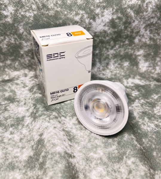 لامپ هالوژن استارتی 8 وات سفید مهتابی لنز دار ای دی سی EDC