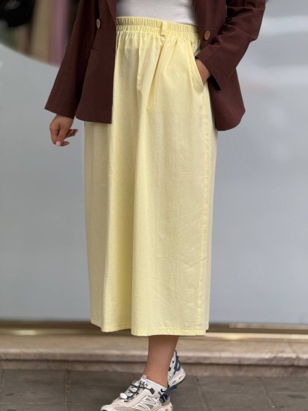 دامن لینن پاستیلی الشن