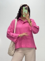 شومیز آستین دکمه اطلس