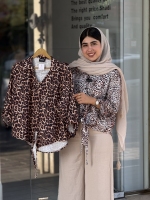 شومیز پلنگی گره ای