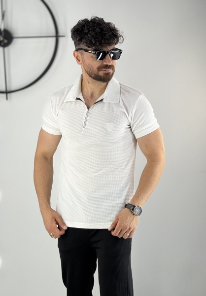 نیم زیپ مراکشی سفید