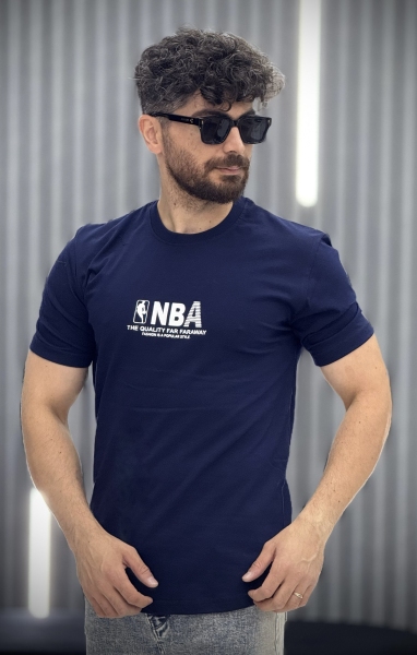 تیشرت نخ پنبه nba سرمه ایی