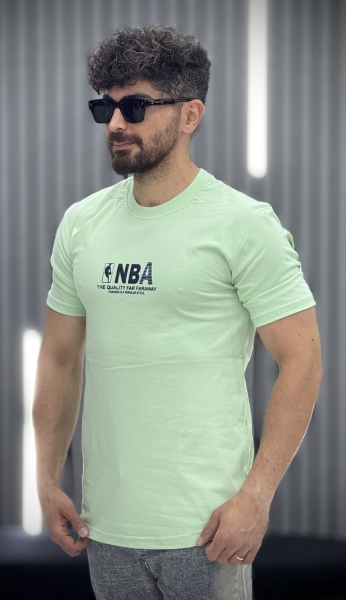 تیشرت نخ پنبه nba سبز پاستیلی