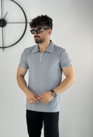 نیم زیپ مراکشی طوسی روشن