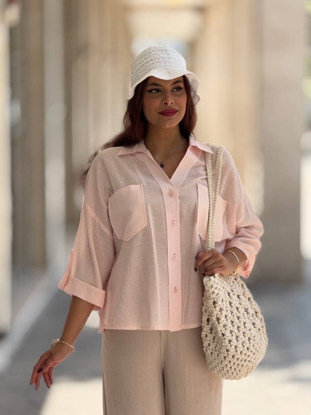 شومیز شیشه ای یقه7