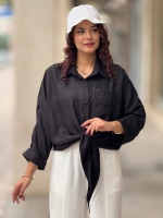 شومیز گره ای طرحدار پاکتی