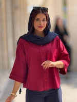 شومیز یقه7پفکی