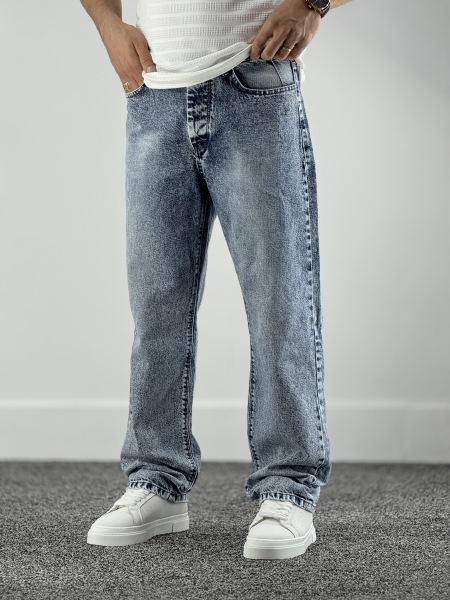 نیم بگ جین آبی روشن کد 476