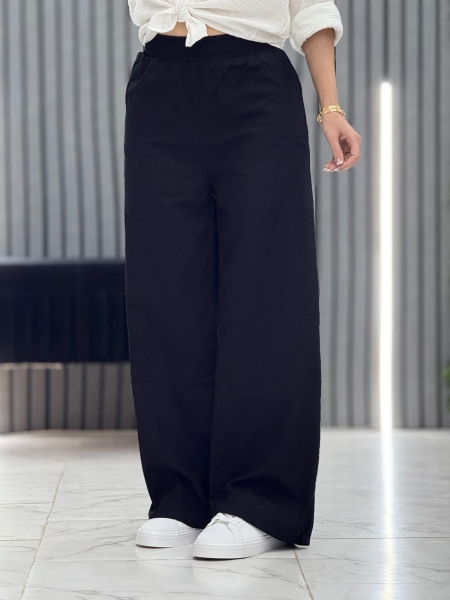 شوار لینن زنانه مشکی