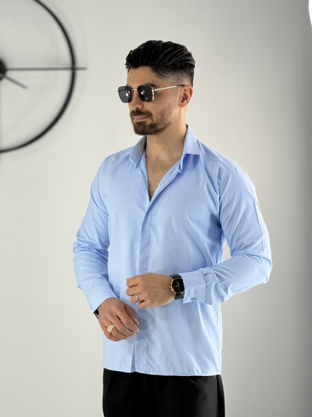 پیراهن دوشین آبی آسمانی کد 140