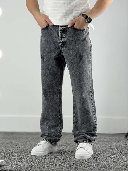 نیم بگ جین ذغالی روشن کد 627