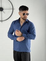 پیراهن دوشین آبی نفتی کد