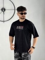 تیشرت استیکر مشکی