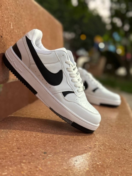 کتونی سایز بزرگ NIKE AIR FORCE جدید سفید مشکی