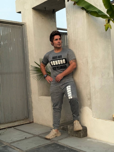 ست تیشرت و شلوار GUNUNG طوسی